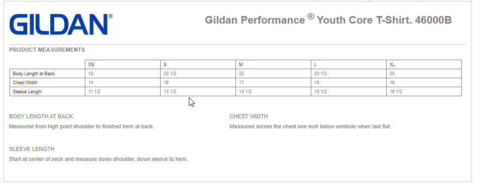 Gildan Performance Youth T-Shirt 46000B